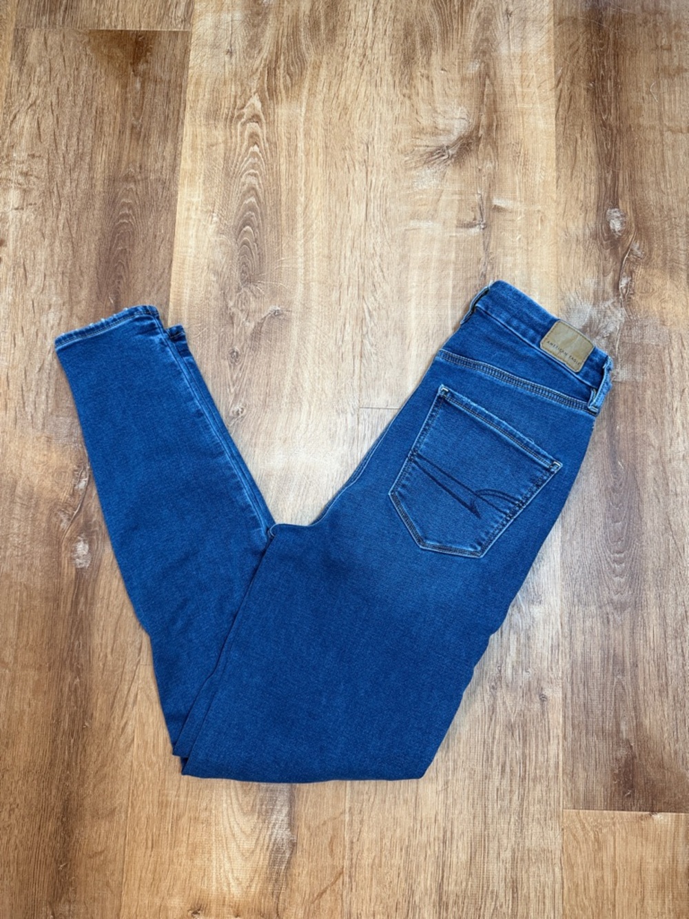 Women’s‎ American Eagle Faux Distressed Dark Wash Curvy Highest Rise Jegging